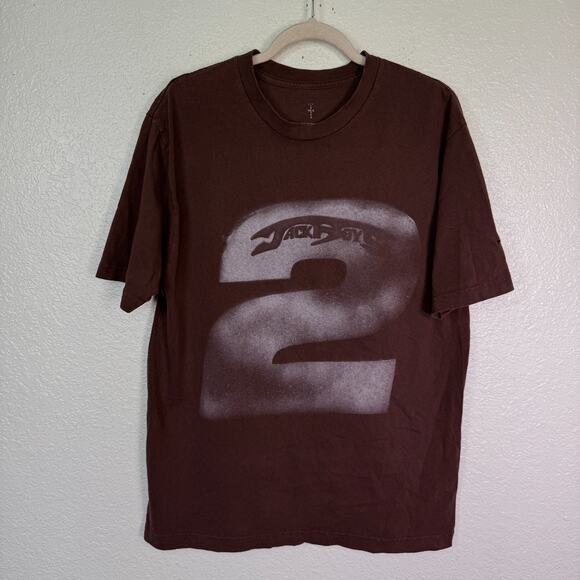 Cactus Jack JackBoys 2 Shirt Mens Large Travis Scott Ski Mask Brown A2 Merch Tee - Picture 1 of 9
